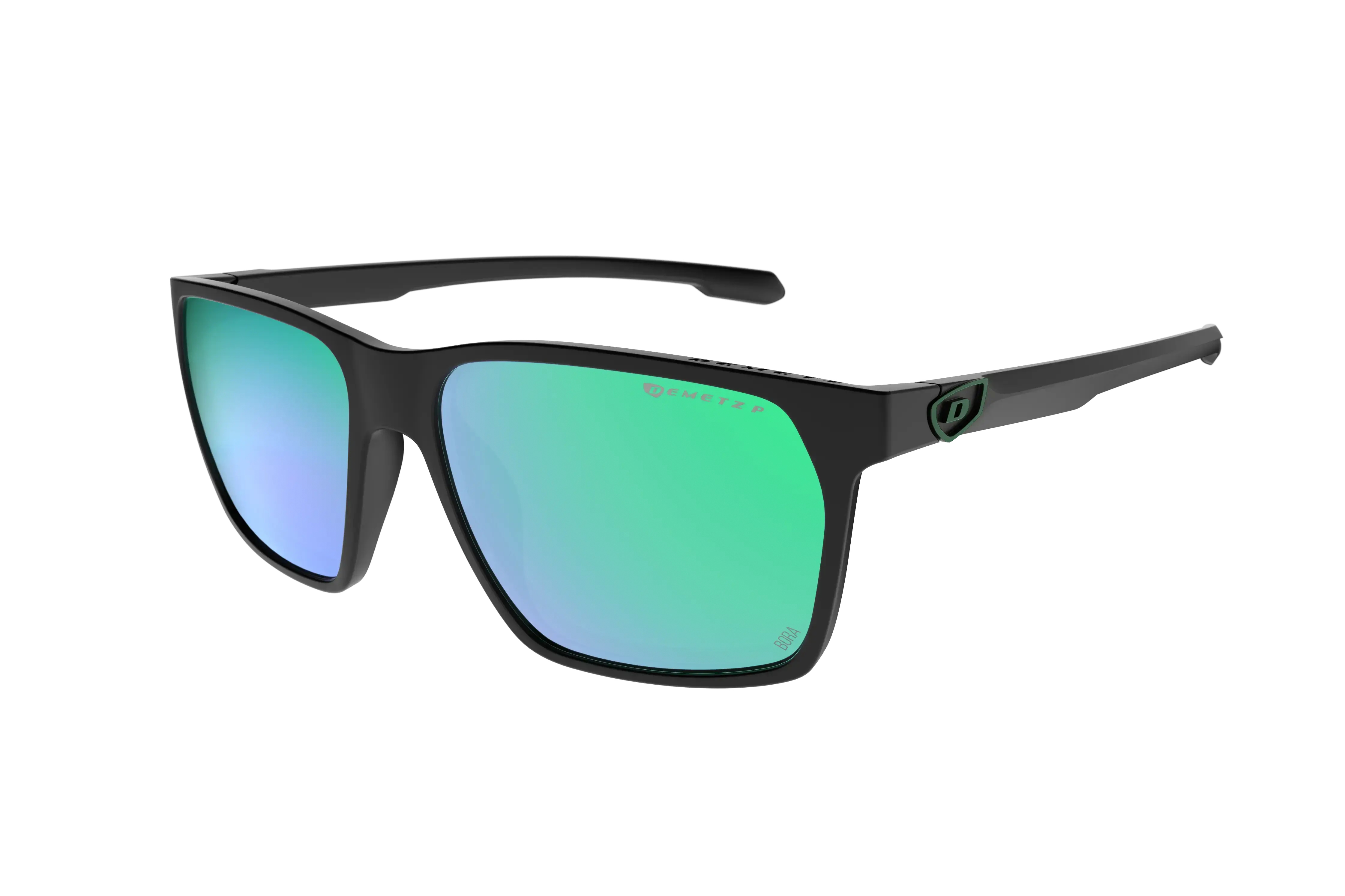 BREAKTHROUGH Matte Black, Pink Polarized with Green Mirror Cat.3