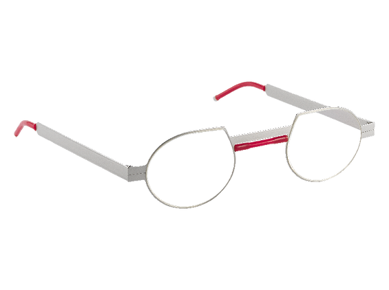 Reader Round Silver Red