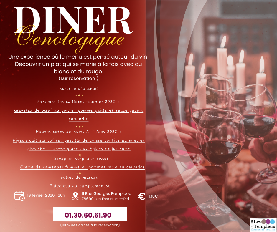 Soirée Diner Œnologique 19 Fevrier 2026  
