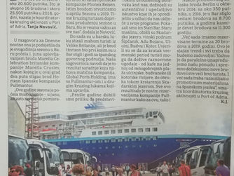 TANJA NOVOVIC, CRUISE ACTIVITIES COORDINATOR TALKING TO DNEVNE NOVINE: