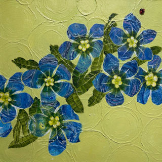 Native forget-me-nots are a pastel blue or white. The brighter blue flowers originate in Eurasia: Symbolize humility, faithful, love, true love