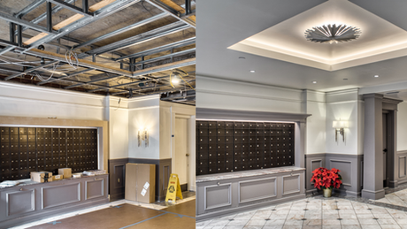 Commercial Lobby Renovation by Jen Contracting in Alexandria, VA - Old Town