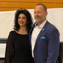 Maria Vetere with Niagara Falls Mayor Jim Diodati  at Wall of Fame Ceremony