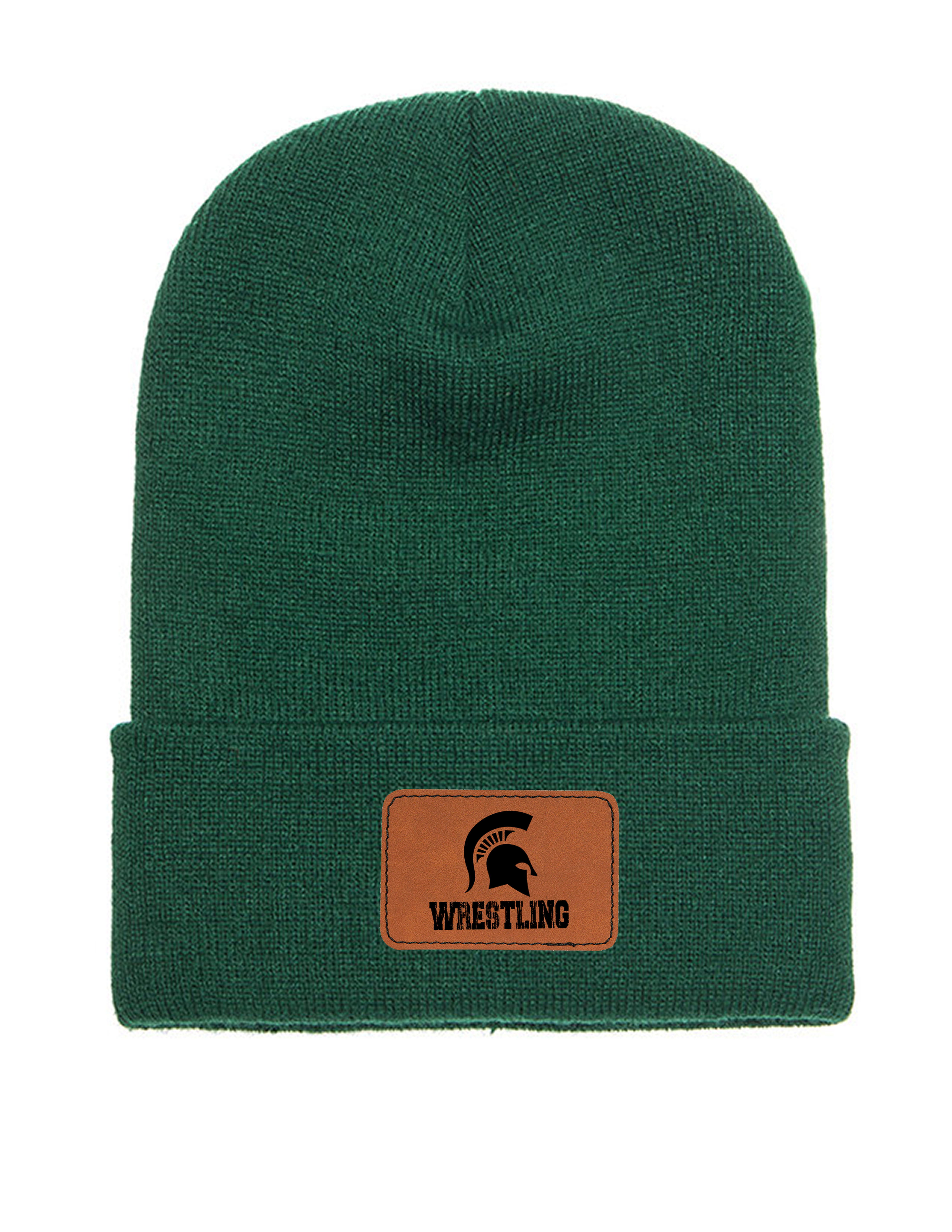 Green Leather Patch Beaine