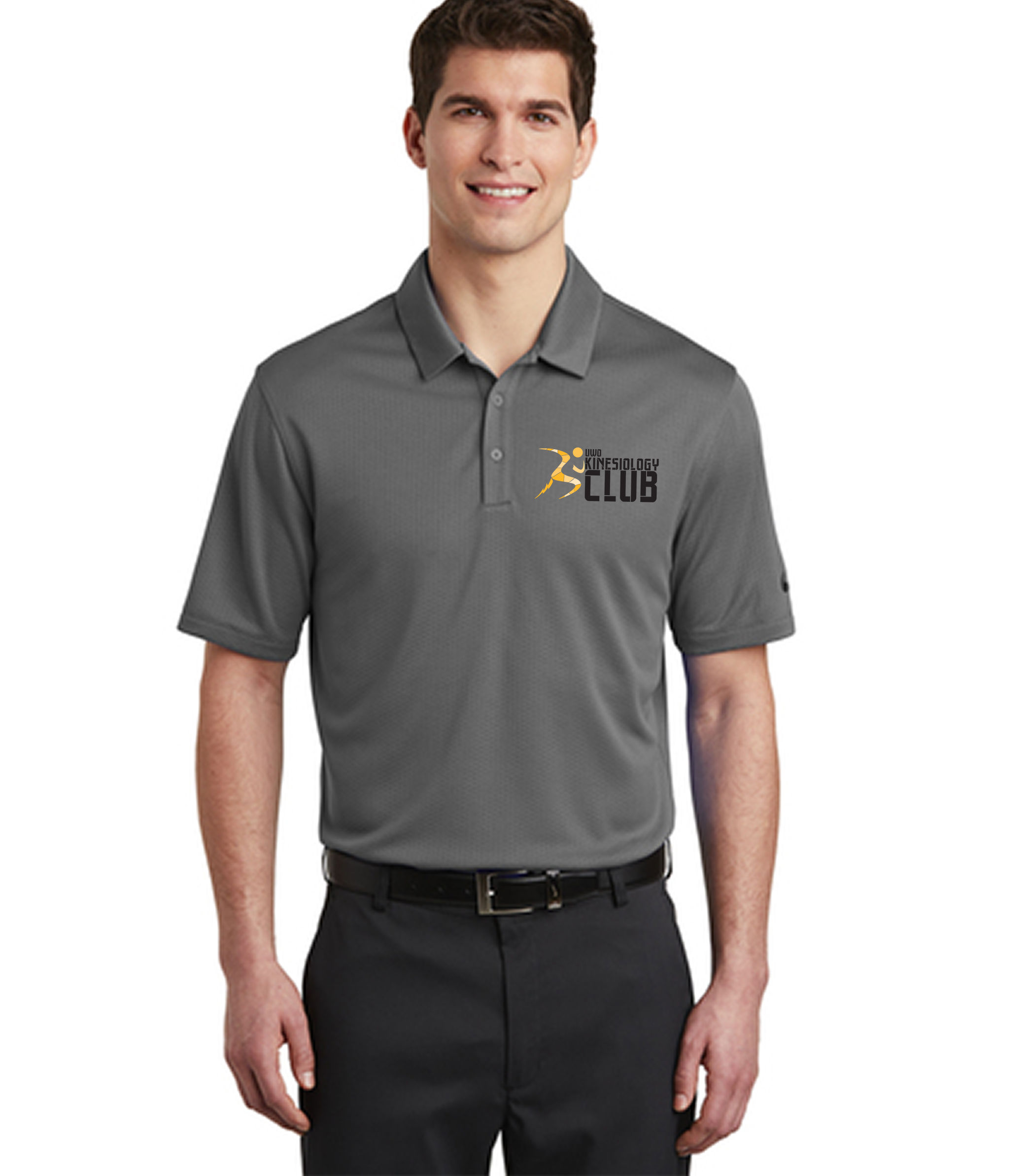 Gray Men's Nike Polo