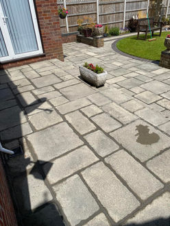 Power washed patio - after