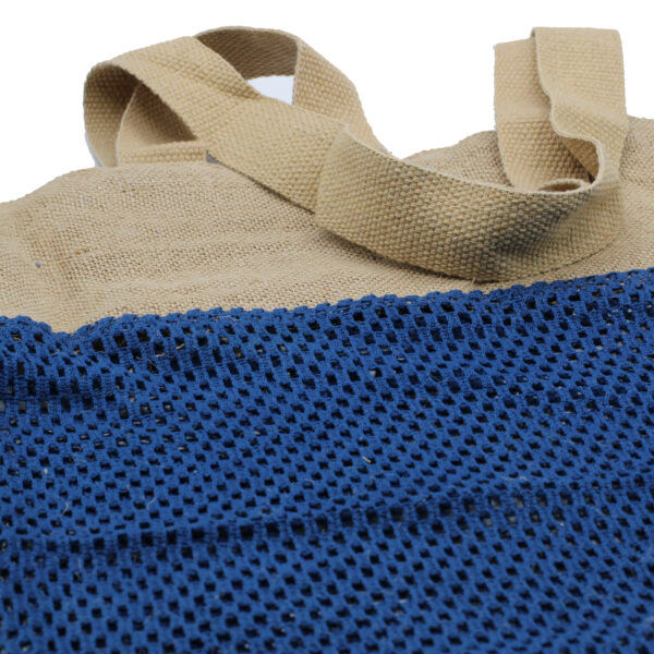 Thumbnail: Pure Soft Jute and Cotton Reusable Lightweight Foldable Mesh Bag Shopping 4 Cols