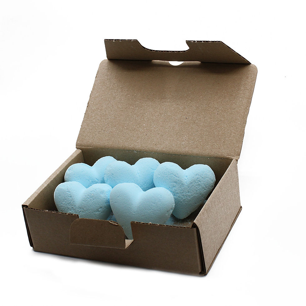 Thumbnail: Love Heart Bath Bombs 70g – Sold in Packs of 5 or 6 – Handmade in the UK