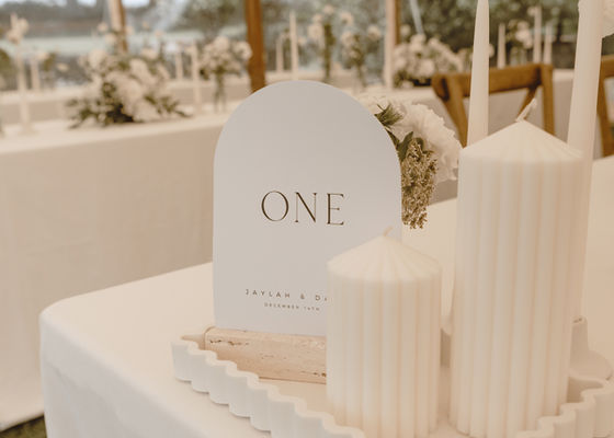 Reception tables are decorated beautifully by The Wedding Stylist to make each wedding magical