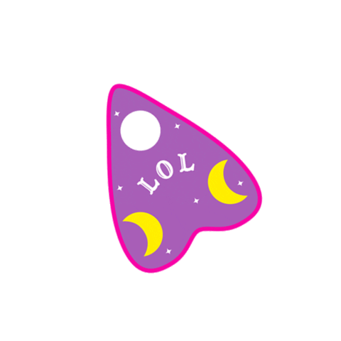 Ouija Board Lol Sticker by Kim Campbell.gif