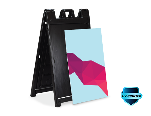 Thumbnail: A Frame 24"x36" with 2 Signs - Black