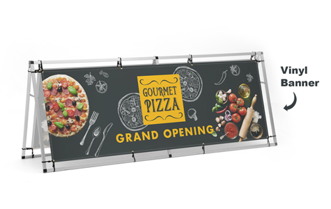 8 Foot A-Frame Banner Display - Double Sided