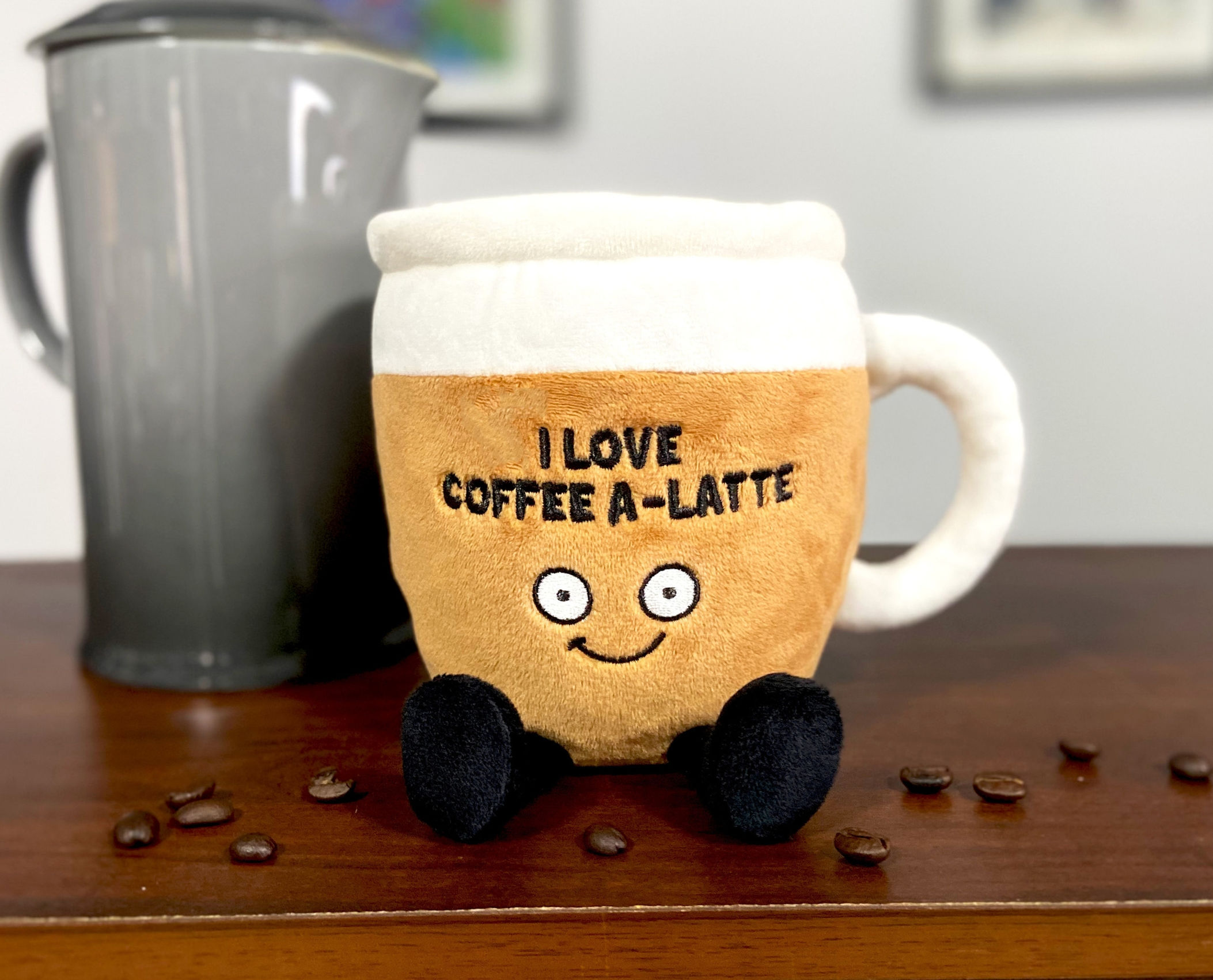 "I Love Coffee A-Latte!" Plush Coffee