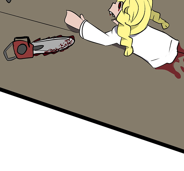 Girl with a chainsaw
