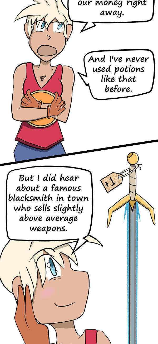 Erin wants to buy a new sword