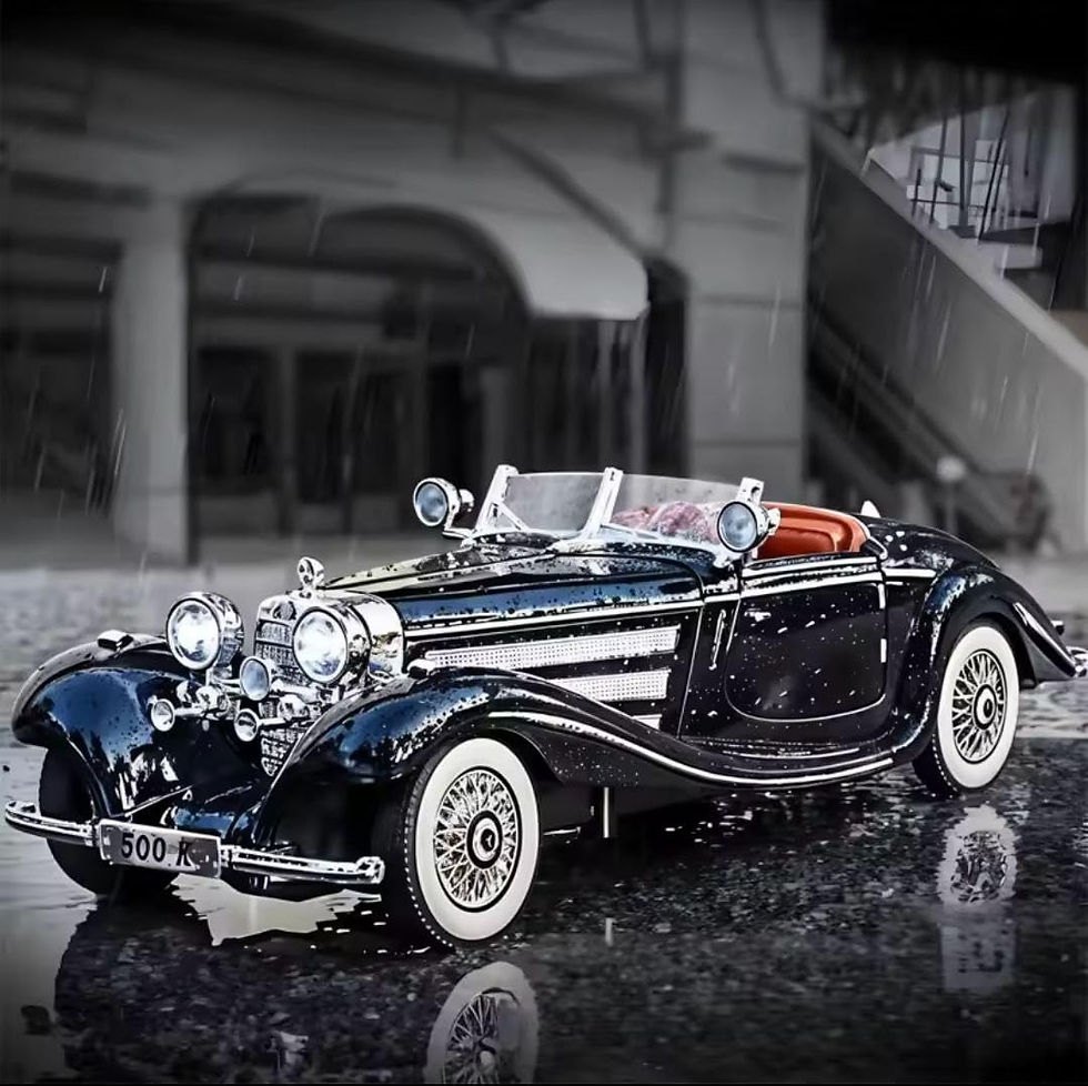 Thumbnail: Classic 500K Vintage Convertible Diecast Car Model Toy Collectible