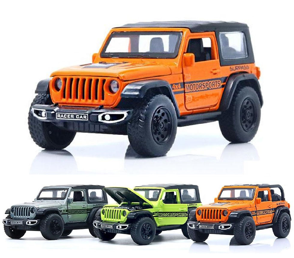 Off-Road Die-Cast Jeep Toy Car With Openable Doors & Pull Back Action For Kids