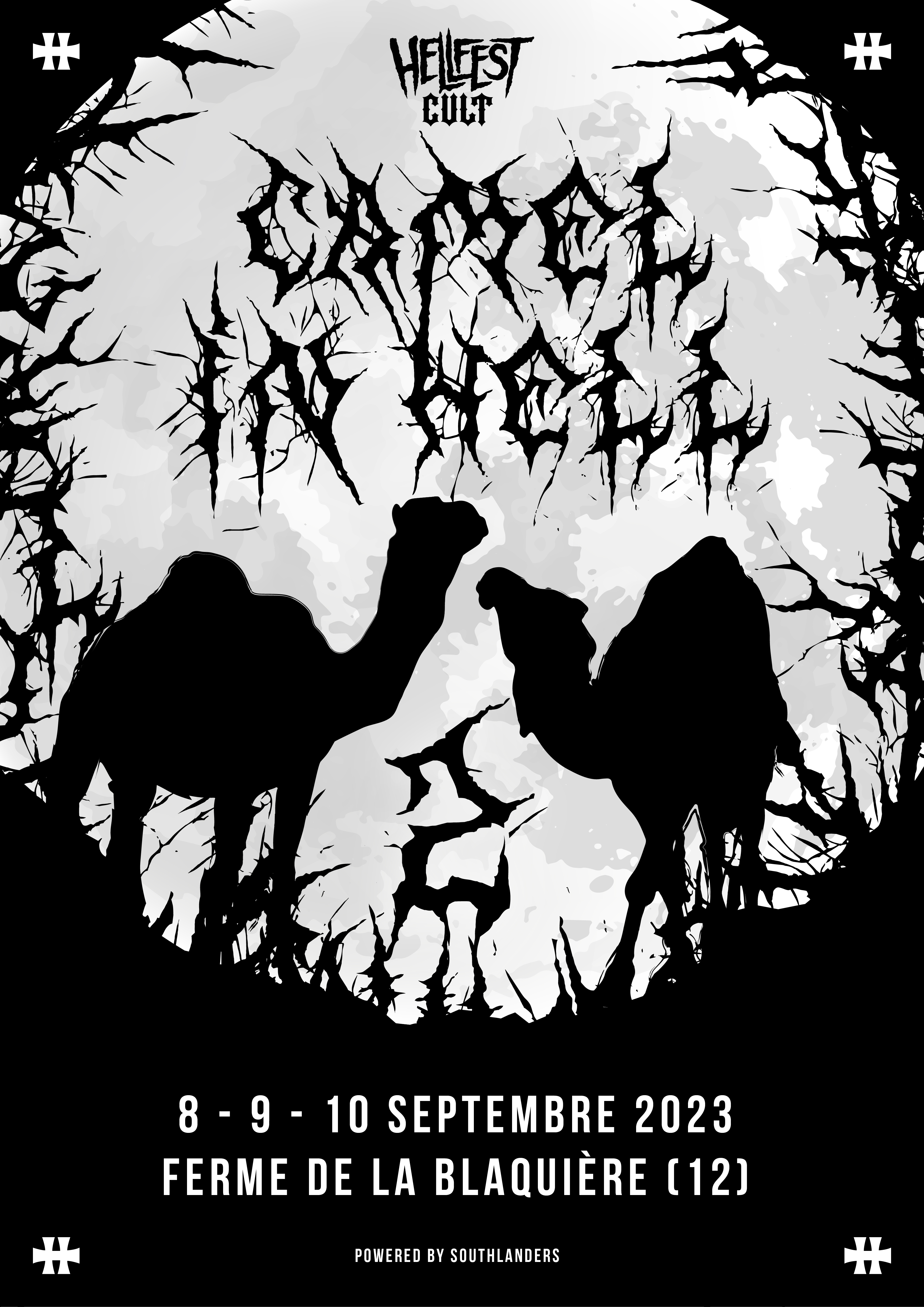 Illustration Camel in Hell 2 Association Southlanders Hellfest Cult Concert Metal