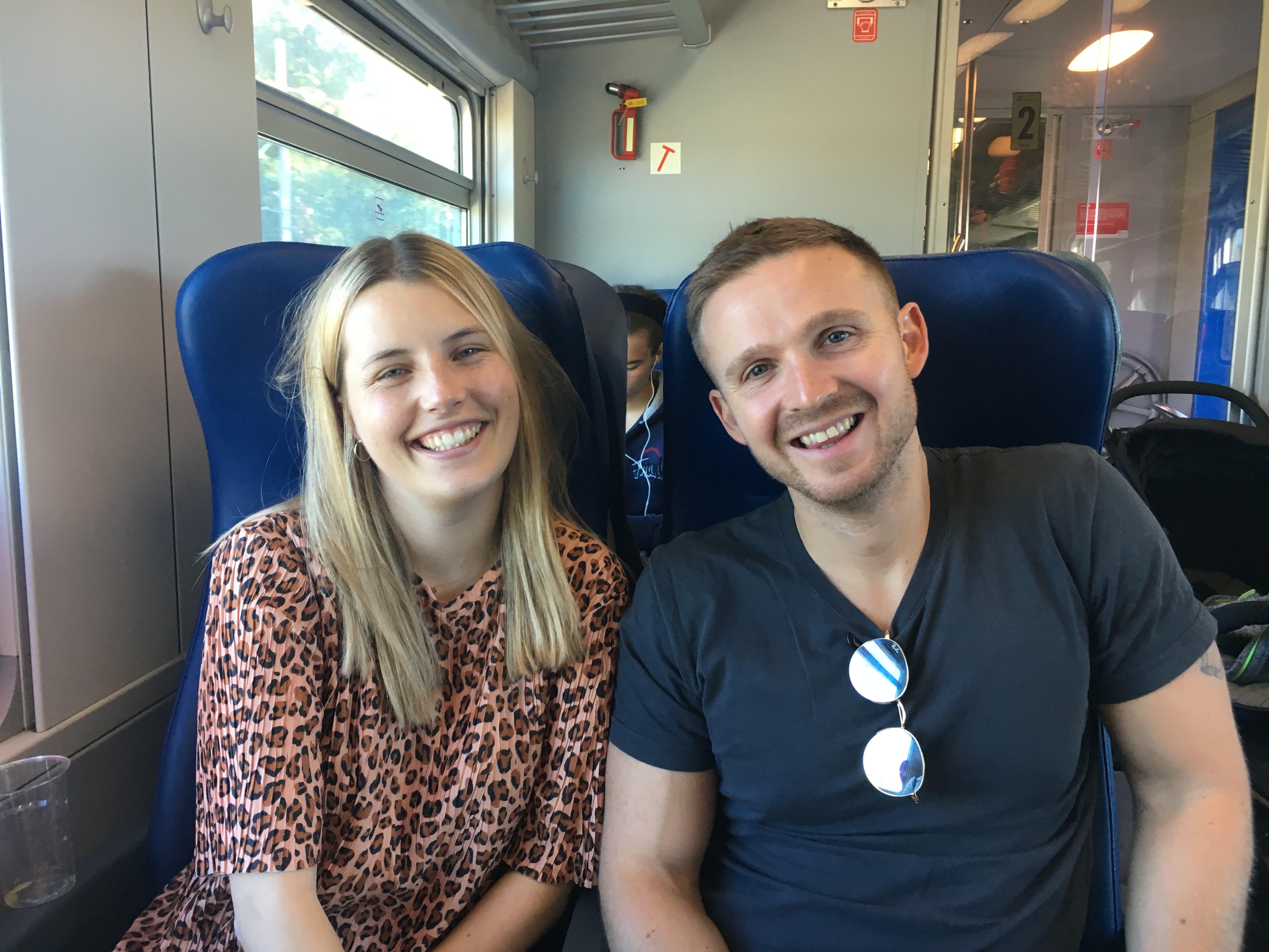 C. Joy & Ed on the Train