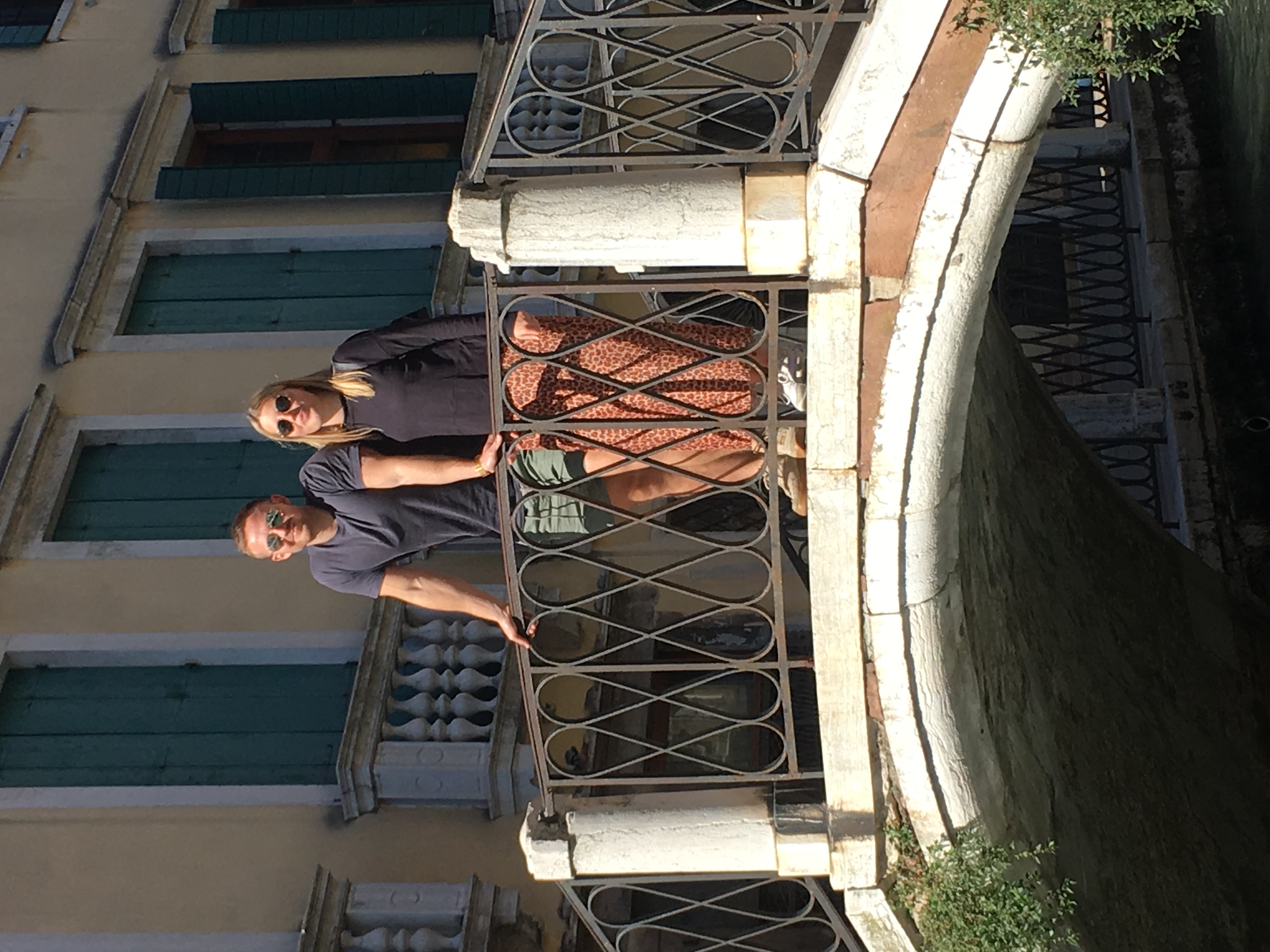 C. Enjoying Venice