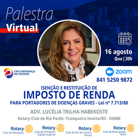 PALESTRA VIRTUAL NO ROTARY CLUB DE NOVA IGUAÇU LESTE 
