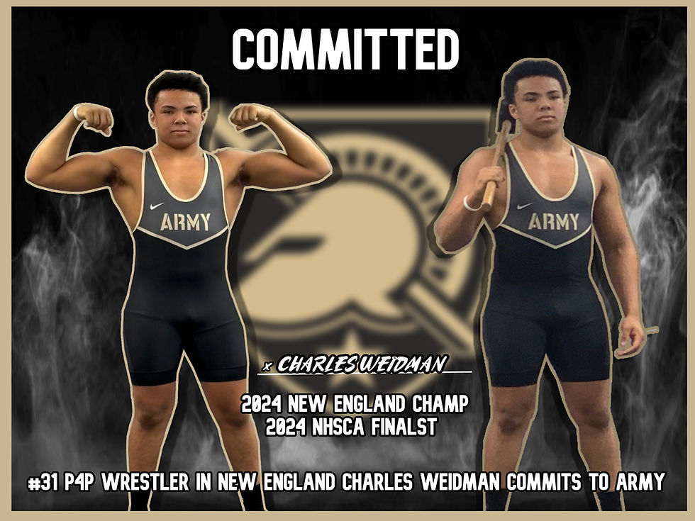 No. 31 P4P Wrestler in New England Charles Weidman Commits to Army