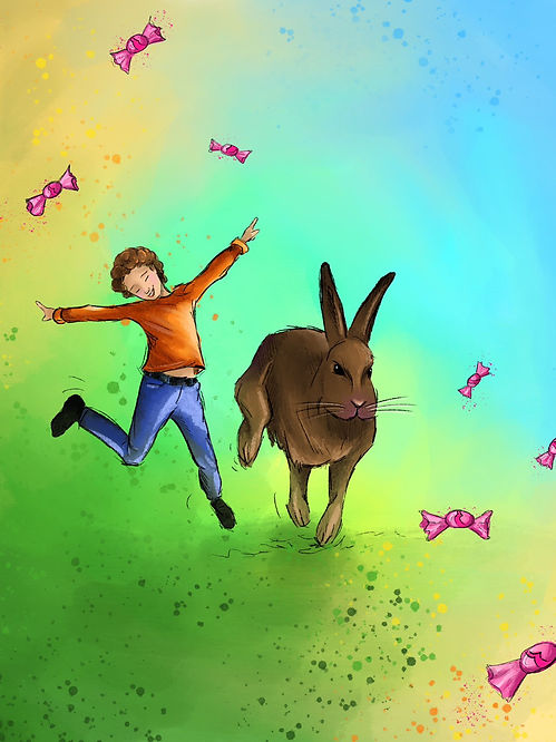 Junge und Hasen hopsend.jpg