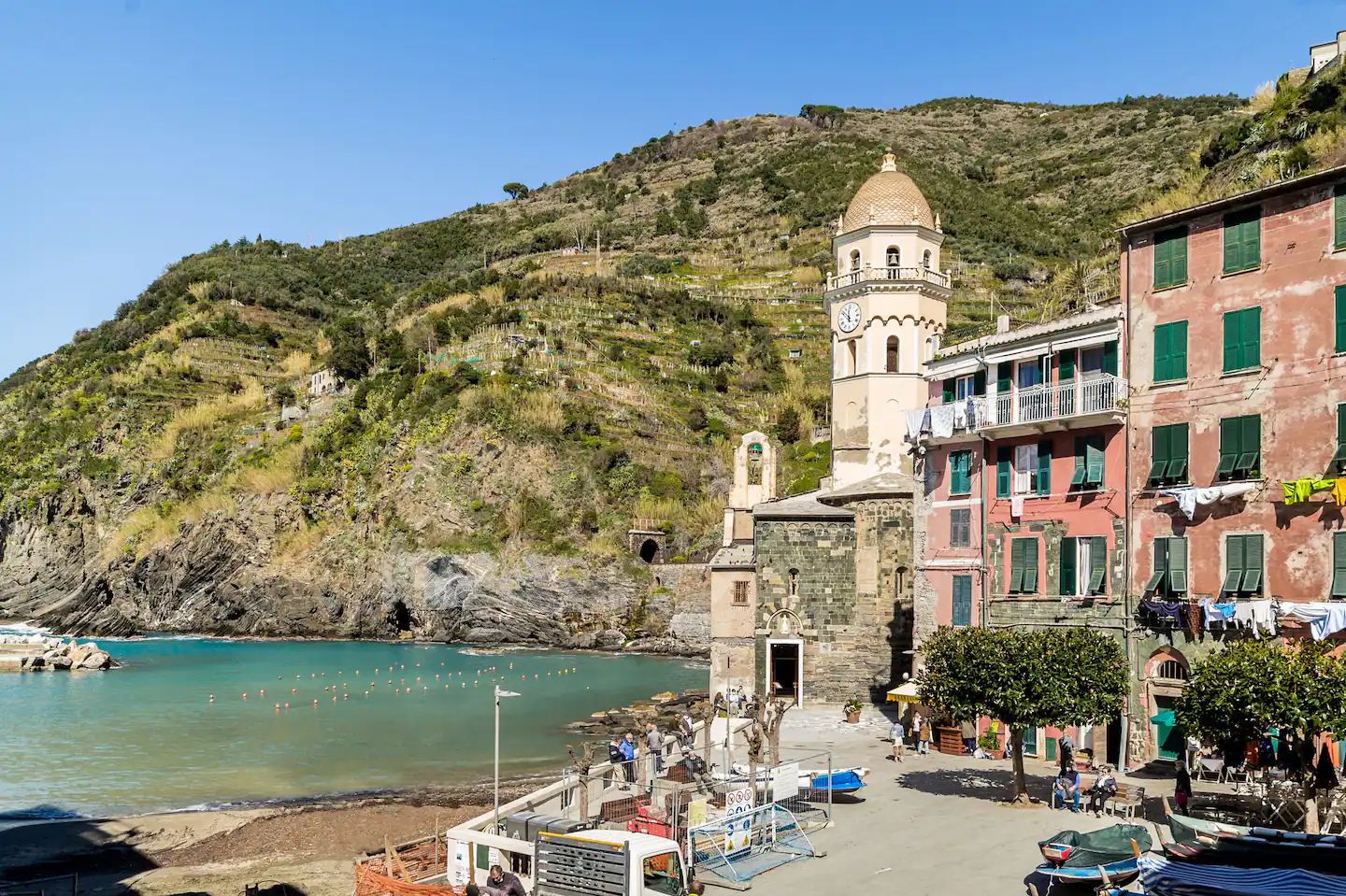 View from MADA Charm Apartments Piazza -Sea view/Jacuzzi tub in Vernazza 