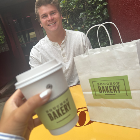 Coffee and pastries from Bouchon bakery in Yountville