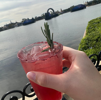 Pomegranate margarita from the Mexico Pavilion in Epcot