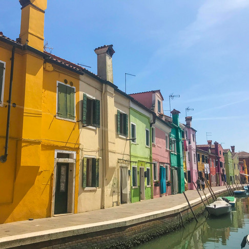 Exploring the colorful houses of Burano