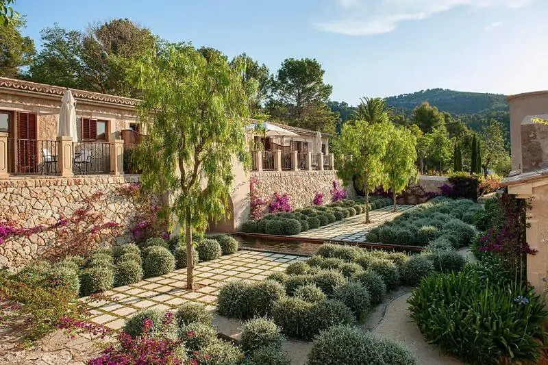 Stunning gardens at Castell Son Claret in Mallorca
