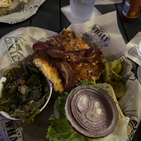 Shrimp burger at Dixie Fish Co.