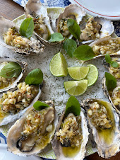 Delicious fresh oysters in Florianopolis, Brazil