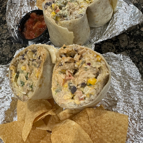 Delicious burrito from 3 Pepper Burrito Co. in Ft. Myers, Florida
