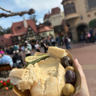 Festival of the Holidays cheese fondue from Germany in Epcot