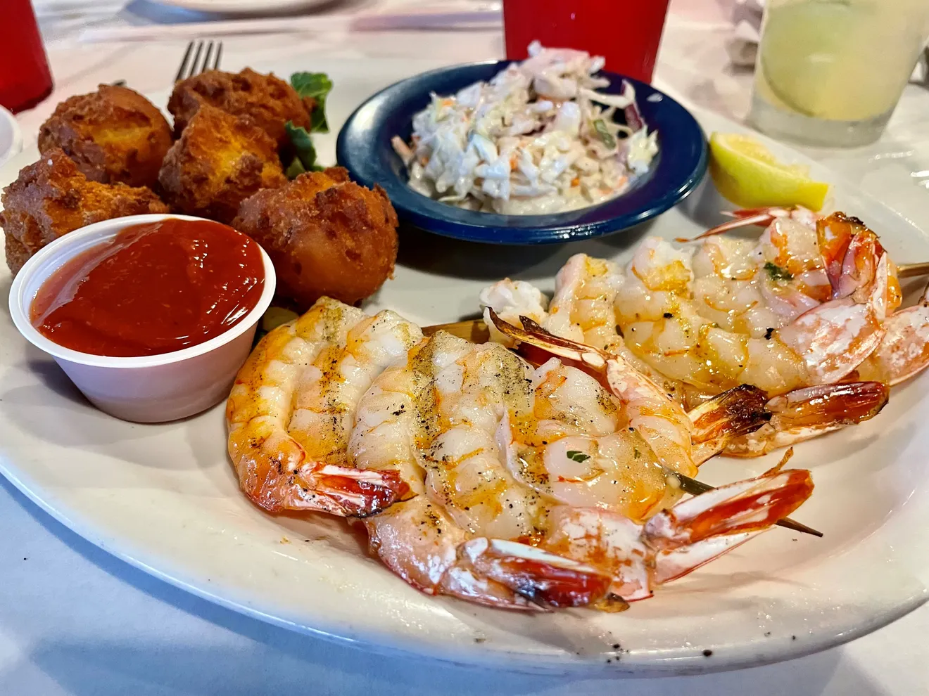 Shrimp platter at Salty Papa's Shrimp House and Southern Cuisine in Fort Myers, Florida