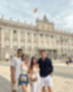 Maddy and Max exploring the Palacio Real in Madrid with friends