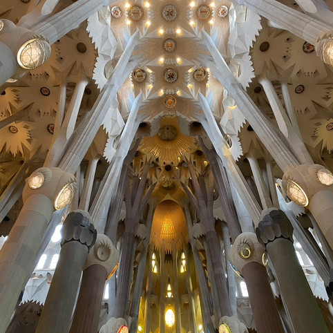 Stunning interior of the Sagrada Familia in Barcelona
