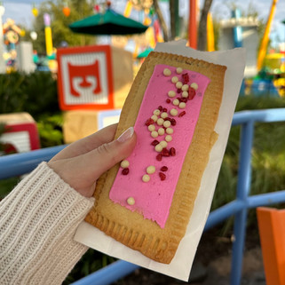 Raspberry lunch box tart from Woody's Lunch Box in Hollywood Studios