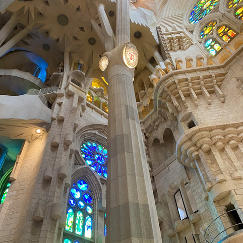 Stunning interior of the Sagrada Familia in Barcelona