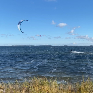 Ansicht auf den Surfspot Langø