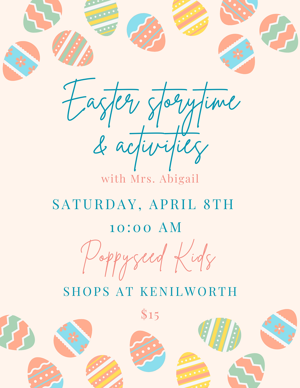 Easter at Poppyseed Kennilworth 