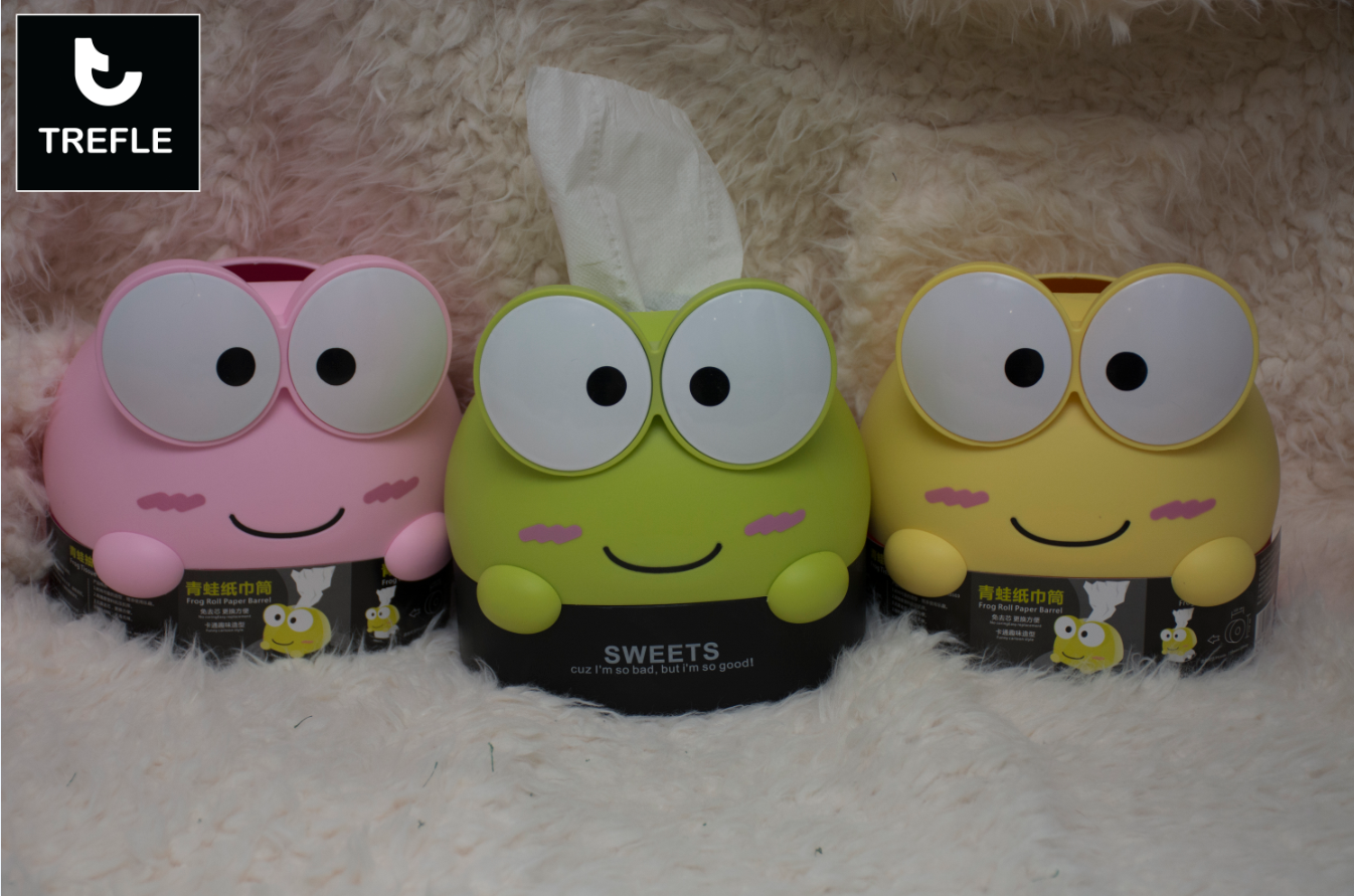 Tissue Box for Roll Tissue Kids Frog