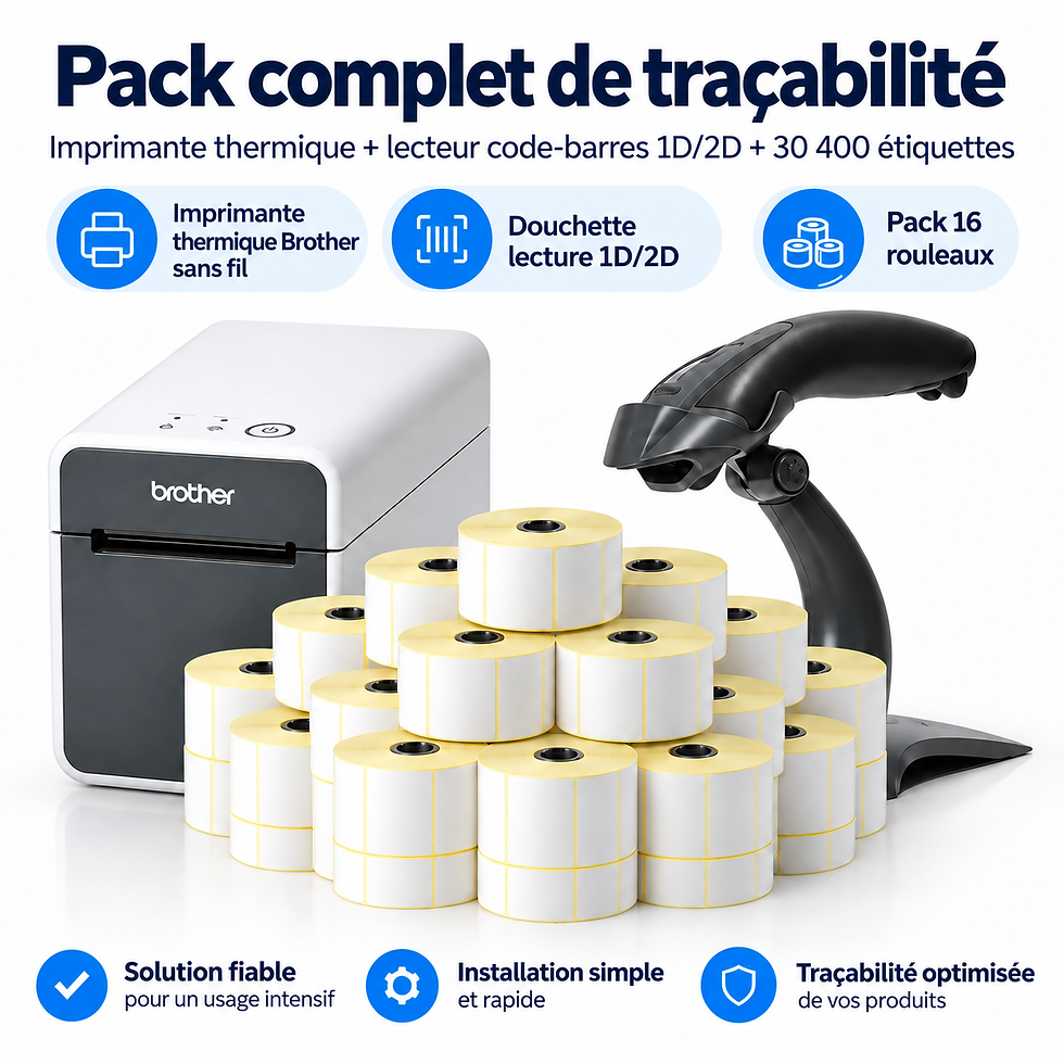 Miniature : Pack complet de traçabilité – Brother + Honeywell + 30 400 étiquettes