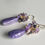 Thumbnail: Natural Gem Charoite Earrings, 14 K Gold Filled 