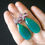 Thumbnail: Natural Gem Green Onyx Earrings, 925 Sterling Silver 