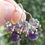 Thumbnail: Natural Gem Purple Amethyst Earrings, 14k Gold Filled