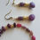 Thumbnail: Natural Gem Ruby Earrings and Bracelet, 14 K Gold Filled 