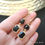 Thumbnail: Natural Gem Black Spinel Earrings 14 K Gold Plated Brass 